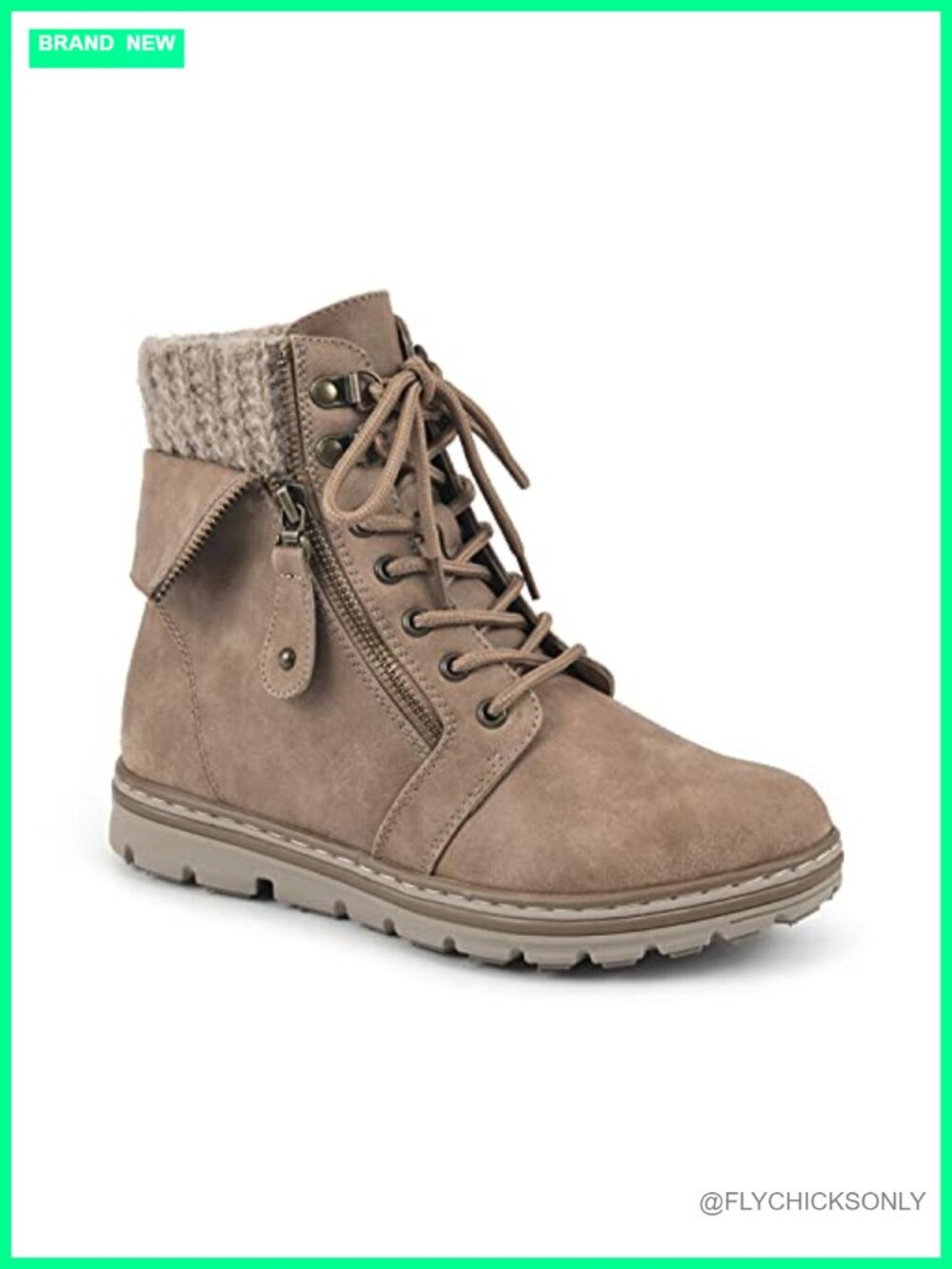 Women's Ankle Bootie Textile Sweater Trim Cushioned Insole